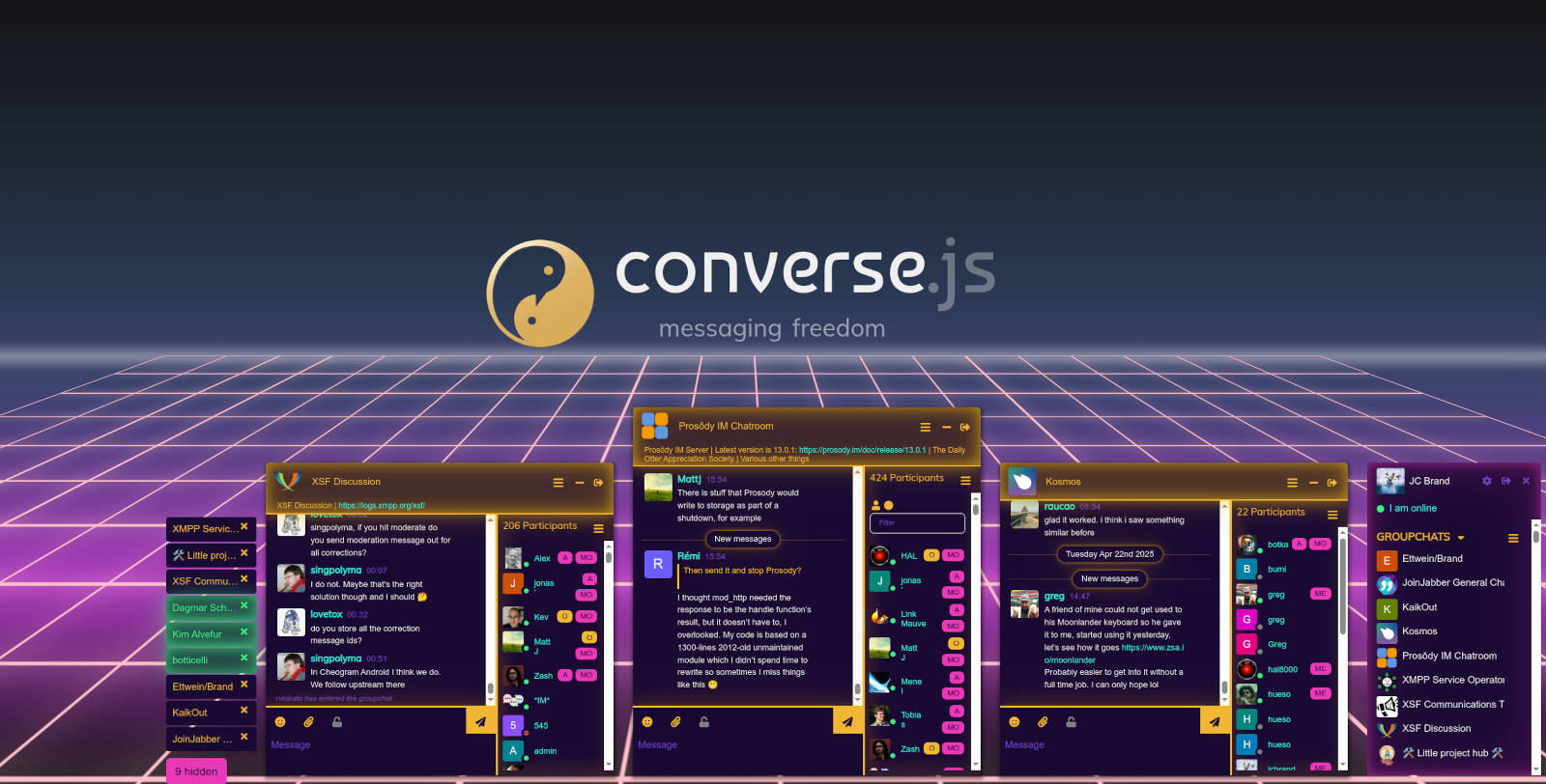 Screenshot of Converse in overlay mode